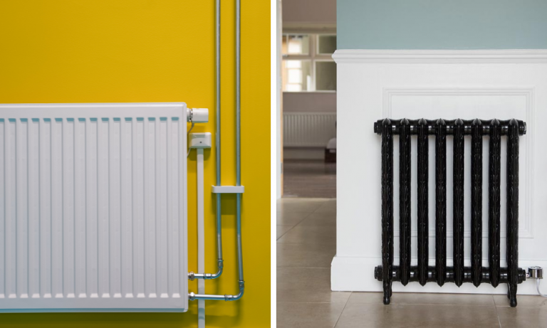 cast iron radiators versus gas-fired or oil-fired central heating